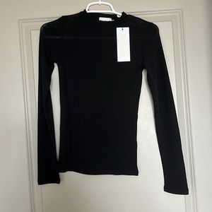 Black Mesh Shirt from Revolve